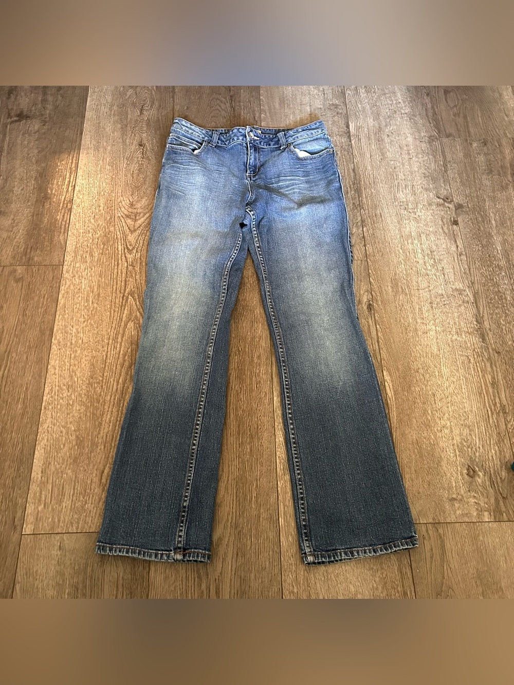 jean d’azul Y2K Vintage Festive Rave Mid Rise Bootcut Jeans Size 10